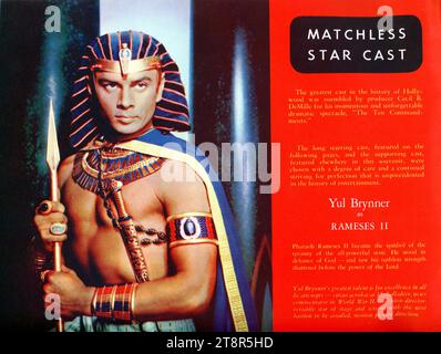 YUL BRYNNER als Rameses II in DEN TEN-GEBOTEN 1956 Regisseur CECIL B. DeMille Musik Elmer Bernstein Motion Picture Associates / Paramount Picture Pictures Stockfoto