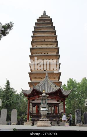 Pagode des Tempels des Weißen Pferdes, Jin-Dynastie, 1175 n. Chr., der Buddhismus kam hier im ersten Jahrhundert n. Chr. in Luoyang, Henan Stockfoto