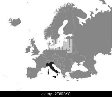 Lageplan der ITALIENISCHEN REPUBLIK, EUROPA Stock Vektor