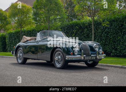 Jaguar XK150 klassischer britischer Sportwagen Stockfoto