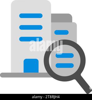 Abbildung des Vektorsymbols für die Fundamentalanalyse Stock Vektor