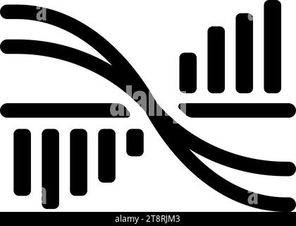 Abbildung des MACD-Vektorsymbols (Moving Average Convergence Divergence) Stock Vektor