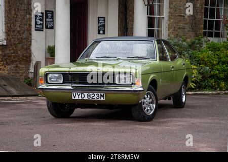 MK3 Ford Cortina 2000 GT klassischer Familienwagen aus den 1970er Jahren, britisch/europäisch Stockfoto