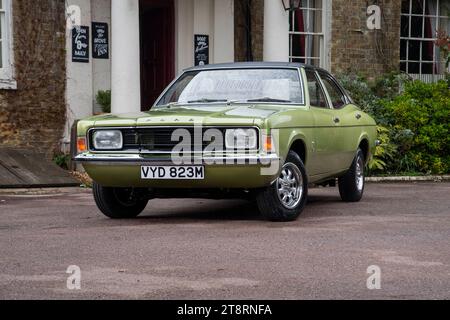 MK3 Ford Cortina 2000 GT klassischer Familienwagen aus den 1970er Jahren, britisch/europäisch Stockfoto