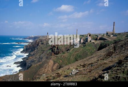 Die Überreste der Levant Tin Mine Pendeen Cornwall England Stockfoto