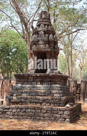 Thailändische Stadt Si Satchanalai aus dem 13. Jahrhundert - Wat Suan Kaeo Utthayan Noi, zweites Zentrum des Sukhothai Königreichs Thailand, 1250-1766 Stockfoto