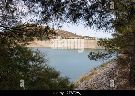 Amadorio-Reservoir in Villajoyosa (Alicante, Spanien) Stockfoto