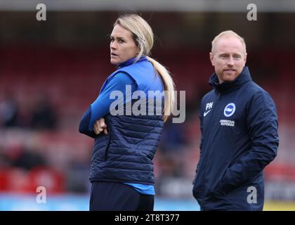 Crawley, Großbritannien. November 2023. Während des FA Women's Super League Spiels im Broadfield Stadium, Crawley. Der Bildnachweis sollte lauten: Paul Terry/Sportimage Credit: Sportimage Ltd/Alamy Live News Stockfoto