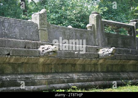 Ming Xiaoling (Kaiser Hongwu Grab), Grabstätte von Ming Hongwu (Zhu Yuanzhang, erster Ming Kaiser) und Sun Zhongshan (Sun Yat-sen), Nanjing, China Stockfoto