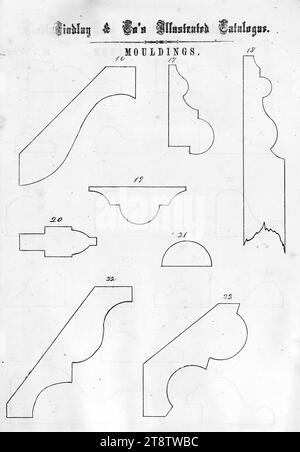 Findlay & Co.: Findlay and Co's Illustrated Catalog. Formteile Modelle 16-23. 1874, zeigt Designs für Formteile Stockfoto