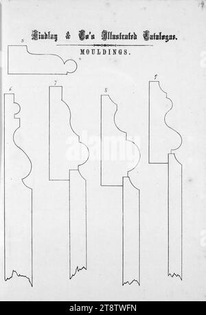 Findlay & Co.: Findlay and Co's Illustrated Catalog. Formteile Modelle 5-9. 1874, zeigt Designs für Formteile Stockfoto