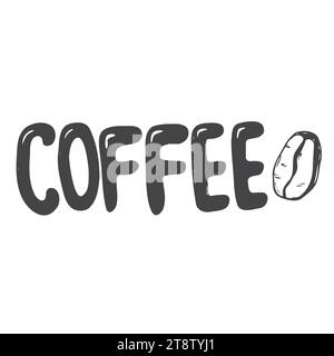 Kaffeezeit. Schriftzug auf weiß gesetzt Stock Vektor