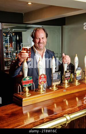 William Lees-Jones MD bei der JW Lees Brewery Stockfoto