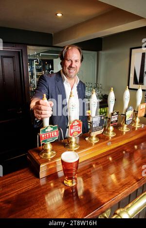 William Lees-Jones MD bei der JW Lees Brewery Stockfoto