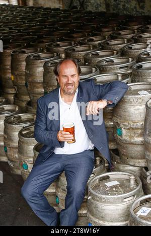 William Lees-Jones MD bei der JW Lees Brewery Stockfoto