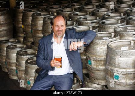 William Lees-Jones MD bei der JW Lees Brewery Stockfoto