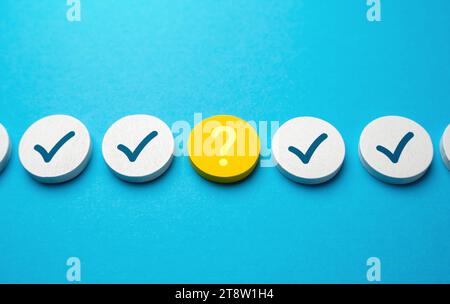 Ungelöstes Problem. Eine Antwort auf eine Frage finden. Fehlersuche. Probleme untersuchen. Fehlerkorrektur. Die Tatsache bleibt in Frage. Eine unbekannte Nummer Stockfoto