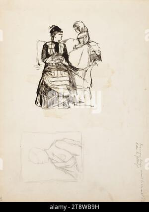 Albert Edelfelt, 21.7,1854, Manor Kiiala, Gemeinde Porvoo, 18.8,1905, Haikko, Gemeinde Porvoo, 1875–1876, Teil eines Skizzenbuches Stockfoto