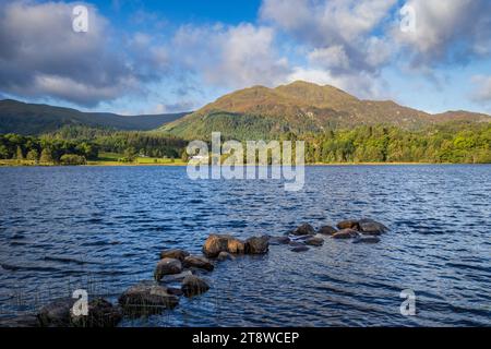 Loch Achray und Ben Austragungsort in den Trossachs, Stirling, Schottland Stockfoto