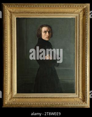 Porträt von Franz Liszt (1811–1886), Komponist und Pianist, Lehmann, Henri, Maler, Array, Malerei, Rom, Höhe: 113 cm, Breite: 86 cm, Abmessungen – Rahmen:, Höhe: 152 cm, Breite: 125 cm, Dicke: 12 cm Stockfoto