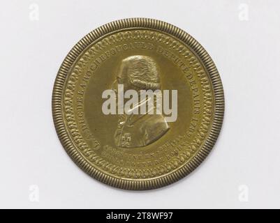 Louis-Alexandre, Duc de La Rochefoucauld d'Anville, Stellvertreter der konstituierenden Versammlung (1789-1791), Präsident des Direktorats des Départements Paris (1791), Liénard, P. G., Graveur, um 1801, Numismatik, Medaille, Kupfer, Vergoldung = Vergoldung, Repoussé, Durchmesser: 4,5 cm, Gewicht (Typenabmessung): 2,87 g Stockfoto