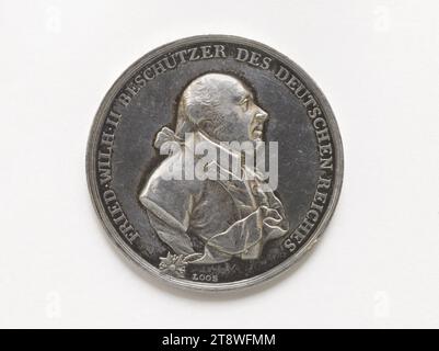 Friedrich Wilhelm II. (1744–1797), König von Preußen (1786–1797), 1793, Loos, Daniel Friedrich, Medaillengravierer, Array, Numismatisch, Medaille, Durchmesser: 3,6 cm, Gewicht (Typengröße): 13,69 g Stockfoto