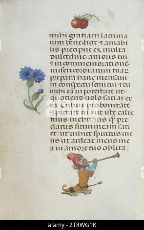 Hore beate Virginis Marie, Meister der Szenen des David des Grimani Breviary, Illuminator, um 1500, 16. Jahrhundert, Manuskript, Drucksachen, Bindung, Handschrift, Samt, Vellum, Beleuchtung, Niederlande, Höhe: 11,1 cm, Breite: 8,5 cm, Tiefe: 4 cm, Abmessungen – Kasten:, Höhe: 12,5 cm, Breite: 11,5 cm, Tiefe: 5,3 cm Stockfoto