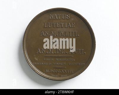 Jacques-Auguste de Thou (1553-1617), Richter, Historiker, Schriftsteller und Politiker, 1823 Rogat, Emile, Medaillengravierer, Durand, Amédée, Herausgeber, in 1823, Numismatic, Medaille, Durchmesser: 4,2 cm, Gewicht (Typenabmessung): 45,6 g Stockfoto