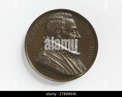 Jacques-Auguste de Thou (1553-1617), Richter, Historiker, Schriftsteller und Politiker, 1823 Rogat, Emile, Medaillengravierer, Durand, Amédée, Herausgeber, in 1823, Numismatic, Medaille, Durchmesser: 4,2 cm, Gewicht (Typenabmessung): 45,6 g Stockfoto