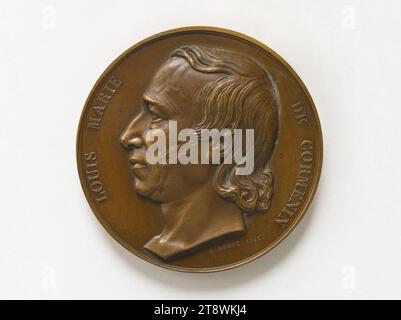 Louis Marie de Lahaye Cormenin (1788-1868), Conseiller d'Etat, 1842, Rogat, Emile, Graveur en médailles, Array, Numismatique, Médaille, Durchmesser: 5,2 cm, Gewicht (Typengröße): 60,93 g Stockfoto