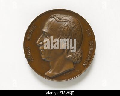 Louis Marie de Lahaye Cormenin (1788-1868), Staatsrat, 1842, Rogat, Emile, Graveur in Medaillen, Array, Numismatische Medaille, Durchmesser: 5,2 cm, Gewicht (Typengröße): 71,78 g Stockfoto