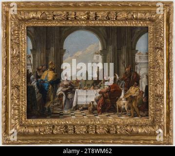 Das Bankett von Kleopatra, Tiepolo, Giambattista, Maler, zwischen 1742 und 1743, 18. Jahrhundert, Musée Cognacq-Jay, Ebene 2, Raum 6, Malerei, Neuzeit, Malerei, Höhe: 50,5 cm, Breite: 69 cm, Abmessungen – Rahmen:, Höhe: 76,5 cm, Breite: 90 cm Stockfoto