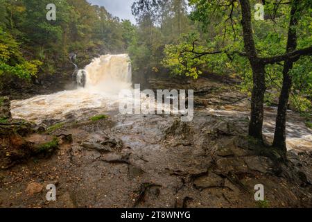 Die Fälle von Falloch in Glen Falloch, Stirlingshire, Schottland Stockfoto