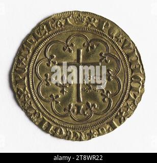 Salut d'Or de Henri VI, 1423, Anonym, Medaillengravierer, Array, Numismatik, Münzen, Gold, Paris, Abmessungen - Werk: Durchmesser: 2,8 cm, Gewicht (Typenabmessung): 3,49 g Stockfoto