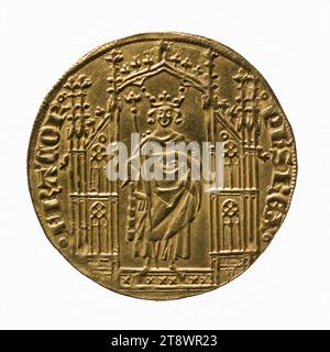 Royal d'Or de Philippe VI., 1328, Anonym, Medaillengravierer, Array, Numismatik, Münzen, Gold, Abmessungen - Werk: Durchmesser: 2,6 cm, Gewicht (Typenabmessung): 4,17 g Stockfoto