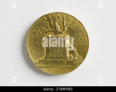 Léon Gambetta (1838-1882), Mitglied der Regierung der nationalen Verteidigung (1870), Präsident der Abgeordnetenkammer (1879-1881), Präsident des Rates und Minister für auswärtige Angelegenheiten (1881-1882), 1882, Kaplan, Jules-Clément, Medaillengravierer, in 1882, Numismatik, Medaille, Abmessungen - Werk: Durchmesser: 2,1 cm, Gewicht (Typenmaß): 14,55 g Stockfoto