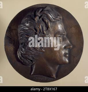 Porträt von Francois-Vincent Raspail (1794-1878), Politiker und Chemiker David d'Angers, Pierre-Jean, Bildhauer, Thiébaut Frères, Gründer, 1833, Skulptur, Medallion (Skulptur), Abmessungen – Arbeit: Durchmesser: 16,3 cm Stockfoto