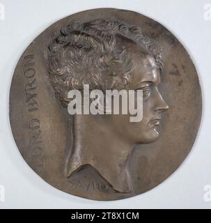 Porträt von Lord Byron (1788–1824), David d'Angers, Pierre-Jean, Bildhauer, Richard, Louis, Gründer, 19. Jahrhundert, Skulptur, Medallion (Skulptur), Abmessungen – Arbeit: Durchmesser: 15 cm Stockfoto