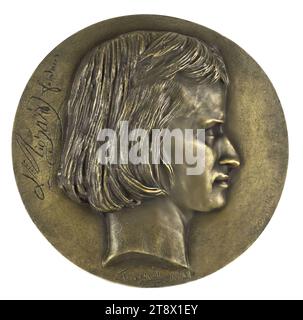 Porträt von Louis Richard, David d'Angers, Pierre-Jean, Bildhauer, Richard, Louis, Gründer, Array, Skulptur, Medallion (Skulptur), Abmessungen – Arbeit: Durchmesser: 16,5 cm Stockfoto