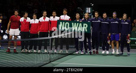 Rum Raisin, Italien. November 2023. Malaga - Tennis, Davis Cup Finals 2023, Kanada gegen Finnland, 21. November 2023. Foto Felice Calabro' Editorial Usage Only Credit: Independent Photo Agency/Alamy Live News Stockfoto