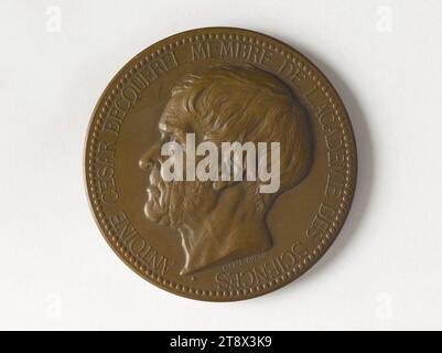 Antoine-César Becquerel (1788-1878), Physiker, 1874, Dubois, Alphée Gravierer in Medaillen, Array, Numismatik, Medaille, Abmessungen - Werk: Durchmesser: 5,1 cm, Gewicht (Typenmaß): 65,81 g Stockfoto