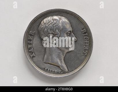 Marie Francois Xavier Bichat (1771-1802), französische Biologin und Physiologin, 1807, Galle, André, Gravurin in Medaillen, 1807, Numismatik, Medaille, Abmessungen - Werk: Durchmesser: 2,7 cm Stockfoto