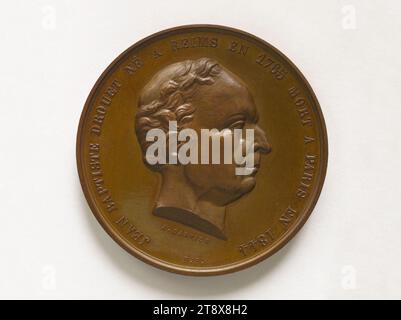 Jean-Baptiste Drouet, Graf von Erlon (1765-1844), General (1799), Marschall von Frankreich (1843), 1849, Garnier, Auguste, Gravierer in Medaillen, in 1849, Numismatik, Medaille, Abmessungen - Werk: Durchmesser: 5,1 cm, Gewicht (Typenmaß): 41,89 g Stockfoto