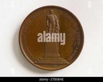 Jean-Baptiste Drouet, Graf von Erlon (1765-1844), General (1799), Marschall von Frankreich (1843), 1849, Garnier, Auguste, Gravierer in Medaillen, in 1849, Numismatik, Medaille, Abmessungen - Werk: Durchmesser: 5,1 cm, Gewicht (Typenmaß): 41,89 g Stockfoto