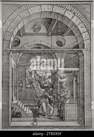 Die Verkündigung. Albrecht Durer (1471-1528) aus dem Leben der Jungfrau. C 1503. Holzschnitt. Gravurdruck. Nürnberg, Deutschland. Stockfoto