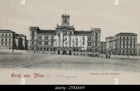 16., Gablenzgasse 62 - Radetzkykaserne, Ansichtskarte, Sperlings Postkartenverlag (M.M.S.), Produzent, 1900-1905, Karton, Kollotype, Höhe x Breite 9 x 14 cm, Militär, 16. Bezirk: Ottakring, Kaserne, mit Menschen, Gablenzgasse, Die Wiener Sammlung Stockfoto