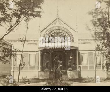 Weltausstellung 1873: Pavillon der französischen Kommission (ohne Nr.), Wiener Photographen-Association, Verlag, 1873, Papier, Fotografie, Wiener Weltmesse 1873, Prater, Ausstellungen, Architektur, 2. Bezirk: Leopoldstadt, pavillon, Weltmesse, Weltausstellung, Wiener Sammlung Stockfoto