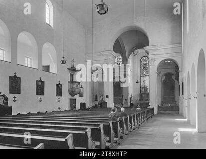 Pfarrkirche St. Gertrud (18., Währinger Straße 95), Blick auf den Altar, Martin Gerlach jun. (1879–1944), Fotograf Karl Holey (1879–1955), Architekt, datiert um 1934–1936, Glas, negativ, Höhe 17,8 cm, Breite 23,8 cm, Architektur, Bezirk 18: Währing, Innenraum einer Kirche, Währinger Pfarrkirche St. Gertrud, Innenraum  Darstellung eines Gebäudes, Sammlung Wien Stockfoto