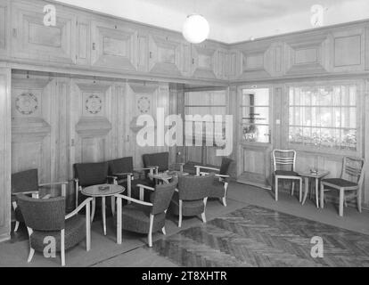 Therapiezentrum Stollhof, Klosterneuburg, Kierlinger Straße 87, Tageszimmer, Martin Gerlach jun. (1879-1944), Fotograf, 1942, Glas, negativ, Höhe 17, 8 cm, Breite 23, 8 cm, Gesundheitswesen, Wien, die Wiener Sammlung Stockfoto