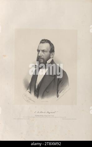 Emil Heinrich du Bois-Reymond, Rudolf Hoffmann, Lithograph, 1856, Papier, Lithografie, Höhe 51 cm, Breite 34, 7 cm, Bildende Kunst, Nachlass Constantin von Wurzbach, Porträt, Mann, Sammlung Wien Stockfoto